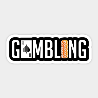 Awesome Gambling Casino Gamblers Card Games Chips Sticker